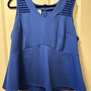 Blue sleeveless top